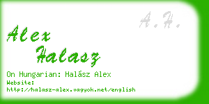 alex halasz business card